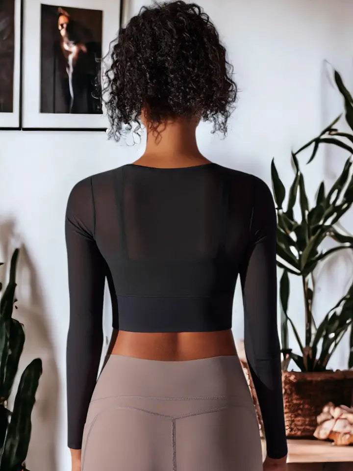 Long Sleeved Compression Yoga Top